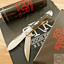 Rough Ryder Reserve Easy Open Tear Pocket Knife D2 Steel Blades Micarta Handle picture