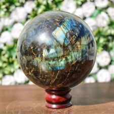Large 150MM Natural Green Labradorite Stone Chakra Stone Metaphysical Sphere picture