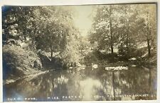 Swan Pond. Miss Porters School Farmington Connecticut. Real Photo Postcard. RPPC picture