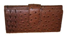 Gorgeous Brown Faux Alligator Checkbook Long Wallet picture