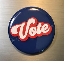 RETRO VOTE 2.25” PIN BUTTON BADGE america usa patriotic election campaign grunge picture