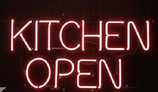 New Kitchen Open Beer Bar Neon Light Sign 24
