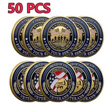 50PCS Military Collectible Challenge Coin Veterans Thank You for Your Service picture