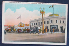 1920s Tijuana Mexico Street Scene Postcard Used to US picture
