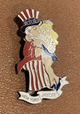 New York Jaycees Uncle Sam miss america Sexy Girl Enamel Lapel Brooch Pin badge picture