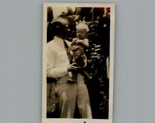 Antique 1940's Hanging With Dad - Black & White Photography Photo picture