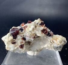 162 CT Spessartine Garnet W/Albite & Mica Crystal Mineral Specimens Pakistan picture
