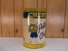 VINTAGE CHESTY POTATO CHIP CAN TERRE HAUTE INDIANA picture