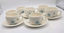 VTG Franciscan Atomic Starburst MCM Cups & Saucers Set of 7 Cups & 4 Saucers USA picture