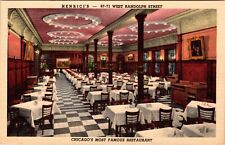 Henrici's Chicago's Most Famous Restaurant InteriorI Vintage Postcard Illinois  picture