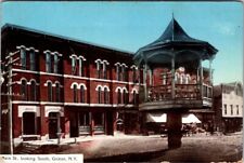 Groton, NY, Main Street, Stores, Bandstand, Postcard, 1913 #948 picture