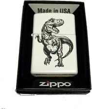 Zippo 49273 T-REX Tyrannosaurus Dinosaur Regular White Matte WindProof Lighter picture