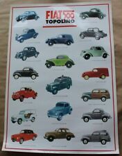 Poster Fiat 500 cars from 1957 Fiat Economica to Fiat 500 R picture