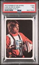 1977 PANINI STICKERS STAR WARS (ITALY) 194 LUKE IN HIS X-WING GEAR PSA 7 picture