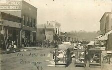 Postcard RPPC C-1910 Wisconsin Bloomington Fire Disaster Aftermath WI24-4694 picture