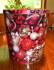 Vintage Tin Dimensional Collectable Ornate Embossed Large Storage Christmas picture