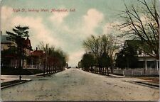 Postcard High Street Looking West in Montpelier, Indiana~4313 picture