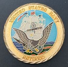 United States Navy Retired A Career of Service to Nation Challenge Coin Medal picture