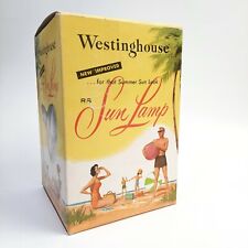 Westinghouse VTG Sun Lamp Tanning BULB 1960's Graphics Yellow Box Type RS 275W picture