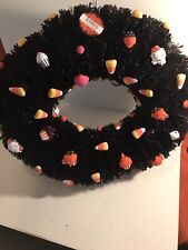 Glitterville Wreath Christmas Halloween Black Sisal Glitter Candy 22