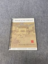 1991 Frank Lloyd Wright Designs For Houses Engagement Calendar Art Unused picture