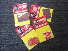 (4) Vintage Where's the Beef Wendy's Hamburger Patches  Iron On & Self Stick picture