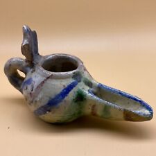 CIRCA 200-300AD BEAUTIFUL ANCIENT OLD MUSEUM QUALITY TERRACOTTA GLAZED OIL LAMP picture