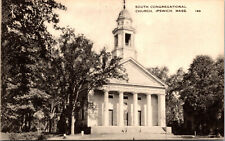 Vtg 1910s South Congregational Church Ipswich Massachusetts MA Postcard picture