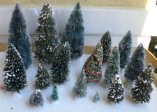 Lot of 17 Vintage Bottle Brush Christmas Trees picture