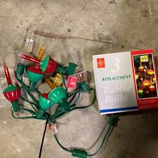 Vintage C7  7 Light String Bubble Lights w/ 3 Replacement Bulbs In OG Box picture
