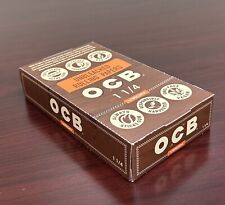 OCB Virgin 1 1/4 Unbleached Rolling Papers -Full box- 24 packs picture