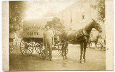 RPPC Chas, Shelton Sanitary Dairy Horse Drawn Delivery Wagon picture