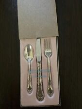 NEW Oneida Affection 3-Pc Youth Set Silverplated Flatware Silverware picture