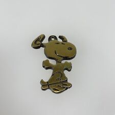 VTG Peanuts Snoopy Dancing Brass Keychain Fob 1958 United Feature Syndicate Inc picture