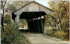 Chambers Road Covered Bridge Big Walnut Creek Delaware County Ohio OH Postcard picture