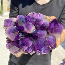 5.1lb Natural Amethyst Geode Quartz Crystal Cluster Cathedral Mineral healing picture