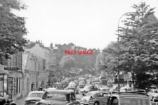 PHOTO  LONDON 1956 NW UP HAMPSTEAD HIGH ST CRAMMED WITH TRAFFIC DUE TO DIVERSION picture