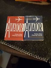 Aviator Red / Blue Poker 914 Playing Cards - 2 Decks - NEW picture