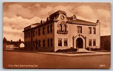 Vintage Postcard City Hall Santa Ana California CA F12 picture