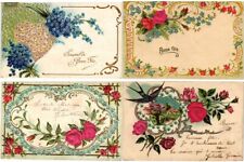GREETINGS MOSTLY EMBOSSED, 200 Vintage Postcards Pre-1940 (L7144) picture