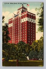El Paso TX-Texas, Hilton Hotel, Advertising, Antique, Vintage Postcard picture