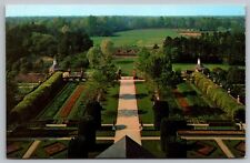 Palace Gardens Williamsburg Virginia Governors Palace Birds Eye View Postcard picture