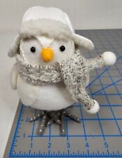 Target Wondershop 2020 Featherly Friends Figurine FROST White Fabric Bird Winter picture
