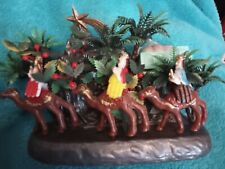 Vintage 1974 Hong Kong Soft Plastic Christmas Nativity w 3 Kings on Camels picture