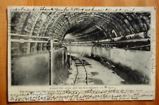 Hudson and Manhattan Railroad Tunnel beneath Hudson now PATH  postcard p/u 1908 picture