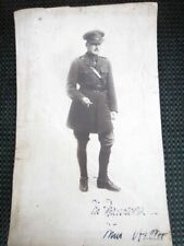 antique WWI WWII? PHOTOGRAPH american MILITARY SOLDIER black white signed picture