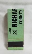 Vintage Elect Richard Kertscher County Commissioner Matchbook Ohio Advertising picture