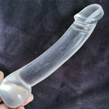 500g Natural quartz penis crystal hand carved realistic massage #1518 picture