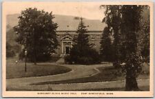East Northfield Massachusetts MA, 1930 Margaret Olivia Music Hall, Postcard picture