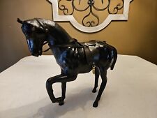 Rare Stunning Vintage Leather Horse Ornament Statue Collectors Item 12
